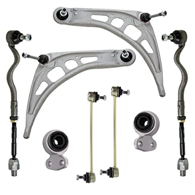 Abbildung von BESTPRICE 2x Querlenker Vorderachse vorne unten links &amp; rechts mit Querlenkerlager, Koppelstange vorne, Spurstange, Kompatibel BMW 3er (E46), Z4 (E86) (E85)