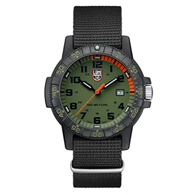 Abbildung von Luminox Leatherback SEA Turtle Giant XS.0337 Herrenuhr 44mm Militäruhr in Schwarz/Grün mit Datumsanzeige 100m wasserdicht