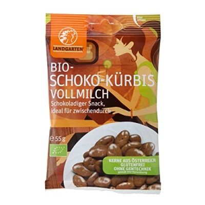Abbildung von Bio Kürbis in Vollmilch Schokolade