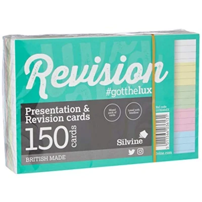 Abbildung von Silvine Luxpad Notiz und Präsentationskarten, A6, liniert, Weiß, 150 Karten pro Block (15,2 x 10,2 cm)