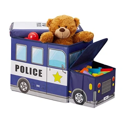 Abbildung von relaxdays Aufbewahrungsbox Sitzbox für Kinder, Police