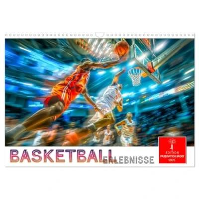 Abbildung von Basketball Erlebnisse (Wandkalender 2025 DIN A3 quer), CALVENDO Monatskalender