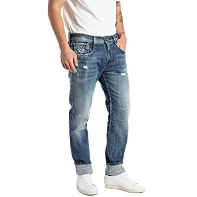 Abbildung von REPLAY Herren Anbass Aged Jeans, 009 MEDIUM Blue, 3434