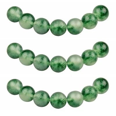 Abbildung von MJDCB Perlen zum Auffädeln 4mm 85 stück Grün Moose Jade Halbedelsteine mit Loch Natürliche Lose Runde Steinperlen für Herstellung Schmuck Armbänder Halsketten