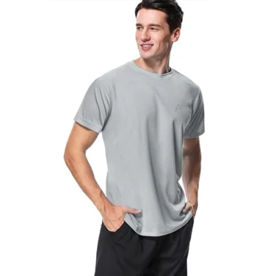 Abbildung von MeetHoo Rashguard Herren, UV Shirt Rash Vest Schutz Schwimmshirt UPF 50+ Kurzarm für Surfen Schwimmen Running