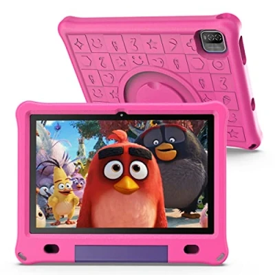 Abbildung von Lipa WQ01 Kinder Tablet Rosa 10,1 Zoll Kids 64 GB Speicher 3 Arbeitsspeicher Großer Bildschirm Mit vorinstallierter Spiele Software Play Store Einstellbarer Kinderschutz
