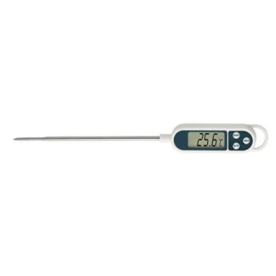 Abbildung von TFA Dostmann Digitales Einstich Thermometer, vielseitig nutzbar (Bratenthermometer, Baybnahrung, Weinthermometer), langem Einstichfühler, ideal auch für Profi Einsatz, Blau