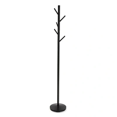Abbildung von Versa Adelisa Minimalistischer Garderobenständer für den Eingangsbereich, mit 9 Haken Kleidung oder Taschen, Maßnahmen (H x L B) 170 28,5 cm, Metall, Farbe: Schwarz