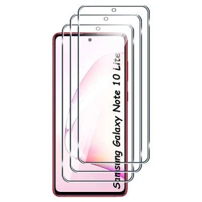Abbildung von Fyqzio [3 Stück Gehärtetes Glas Schutzfolie kompatibel mit Samsung Galaxy Note 10 Lite,Keine Blasen,9H Härte,Anti Scratch,HD Displayschutz fur Lite