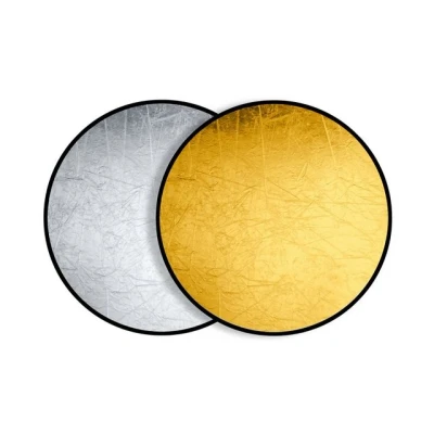 Abbildung von BRESSER Fotohintergrund BR TR5 2 in 1 Faltreflektor gold/silber 110cm rund