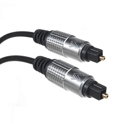 Abbildung von Maclean MCTV 454 Optisches Digitalkabel Lichtwellenleiter Kabel Toslink auf Lautsprecherkabel Stecker mit vergoldeten Kontakten Polybag (15m)