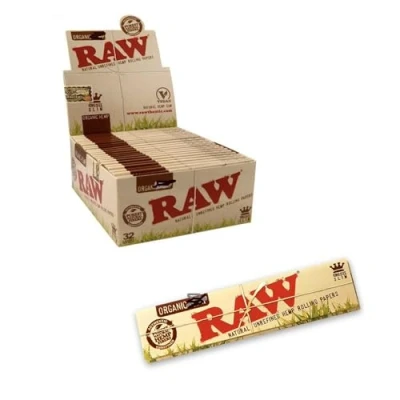 Abbildung von RAW Organic Zigarettenblättchen, aus Hanf, naturbelassen, 5 Heftchen
