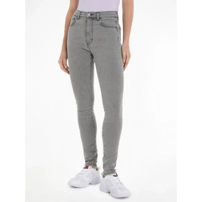 Abbildung von Tommy Jeans Damen Hose Sylvia Skinny Fit, Blau (Denim Black), 26W/32L
