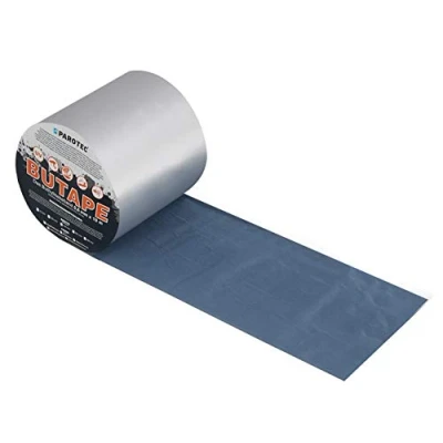 Abbildung von Parotec BuTape Aluminium Butylband Aludichtband Dachreparatur Gute Haftung auf Vielen Untergründen Wasserdicht UV und Witterungsbeständig Anwendungsfertig 75 mm x 10 lfm 5 Farben (Aluminiumgrau)