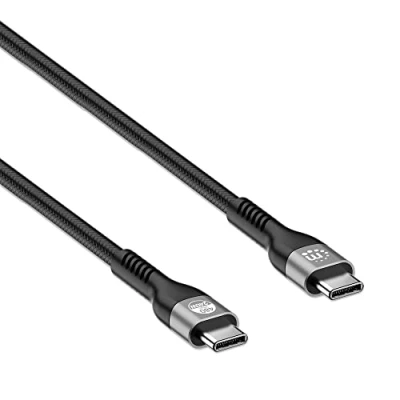 Abbildung von Manhattan 356367 EPR USB 2.0 Kabel C™ M/M 240W PD 3.1 e Mark zertifiziert 2m schwarz