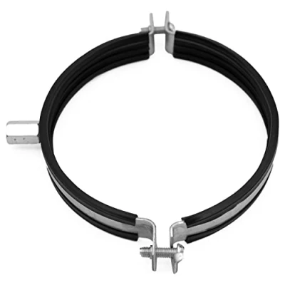 Abbildung von H&amp;C VENT Verzinkt Rohrschelle Ø 315 mm mit Gummieinlage Rohrschellen &amp; Schlauchschellen für Lüftungsrohr, Abluftschlauch, Absaugschlauch Schellen zur Rohrhalterung Schraubrohrschelle gummiert