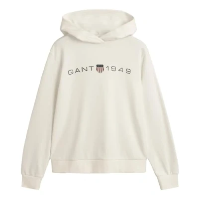 Abbildung von GANT Graphic Hoodie Sweatshirt, Damen, Größe: XXL, Eggshell
