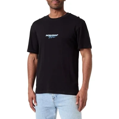 Abbildung von JACK&amp;JONES Herren JORARUBA Puff Branding Tee SS Crew Neck T Shirt, Bright White, S