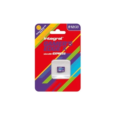 Abbildung von Integral 512GB Gamer&#039;s Edge X microSD Express für Switch 2 bis zu 890MB/s Lesen, 810MB/s Schreiben, 4K, A2, NVMe, High Speed Gaming, kürzere Ladezeiten, ultraschneller Speicher