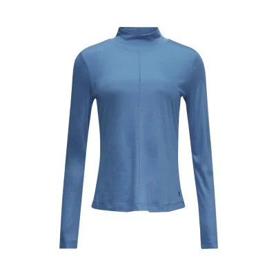 Abbildung von comma IM SLIM FIT Langarmshirt, Damen, Größe: 32, Blau