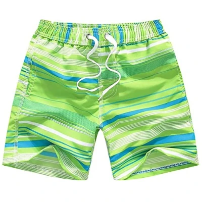 Abbildung von FedMois Jungen Badeshorts Schnelltrocknend Kinder Badehose Schwimmshorts, Grün, 11 12 Jahre (Gr. 152/158)