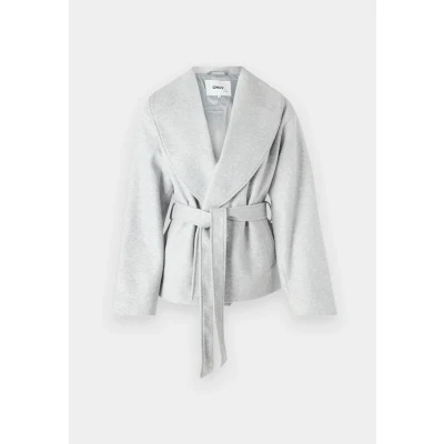 Abbildung von ONLY Onlaugusta LIFE Kurzmantel, Damen, Größe: Medium, Light grey melange
