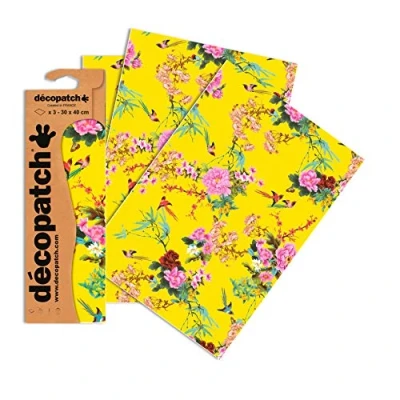 Abbildung von Decopatch C750O Papier No. 750 (gelb Hawai, 395 x 298 mm) 3er Pack
