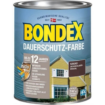 Abbildung von Bondex Wetterschutzfarbe Dauerschutz Farbe Außen Holzfarbe, 0,75 l, 14 Farben, Hochdeckend