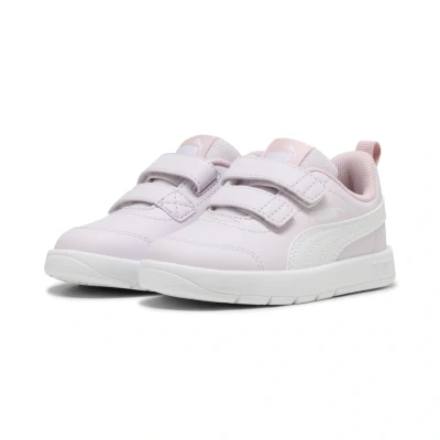 Abbildung von Puma Courtflex V3 Sneaker low für Kinder, Größe: 26, Lilac frost/white/rose mauve Schuhe