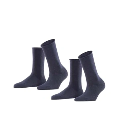 Abbildung von Esprit 2 PACK Feinste Unifarben Rollrand Socken Navyblue m, Damen, Größe: 39 42, m