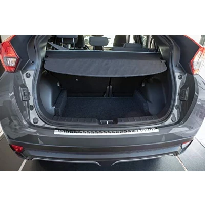Abbildung von teileplus24 L625 Ladekantenschutz V2A Edelstahl kompatibel mit Mitsubishi Eclipse Cross 2018 2021 Abkantung, Farbe:Silber glänzend