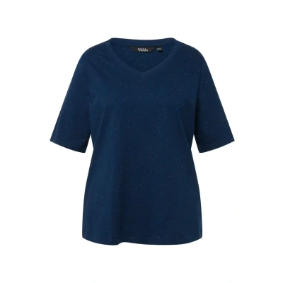 Abbildung von Ulla Popken Damen T Shirts, Dunkelblau, 46 48