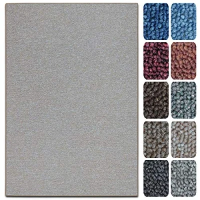 Abbildung von casa pura Teppich London viele Größen pflegeleichter Flacher Schlingenflor Flurteppich, Wohnzimmerteppich, Küchenteppich, Schlafzimmerteppich (Beige 140x200 cm)