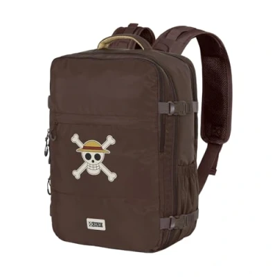 Abbildung von One Piece Skull Großer Mercury Handgepäck Rucksack 47x23x33cm, Braun, Kapazität 35 L
