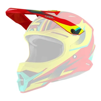 Abbildung von O&#039;NEAL Motocross Helm Ersatzteile Enduro Motorrad Ersatzschirm 3SRS Helmet Riff 2.0 Visor Erwachsene Rot Neon Gelb One Size