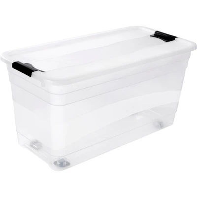 Abbildung von keeeper Organizer &quot;konrad&quot;, Aufbewahrungsbox, 83 L, mit Rollen, Deckel, Schiebeverschluss