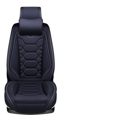 Abbildung von nenyan Autositzbezüge Komplett Set Universal Schonbezüge für Seat Leon 1M 1P FR 5F Sportstourer Estate Auto Sitzbezüge Schwarz