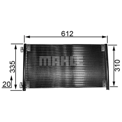 Abbildung von MAHLE ORIGINAL AC 237 000S Klimakondensator ohne Trockner 612mm FIAT: Punto II Schrägheck