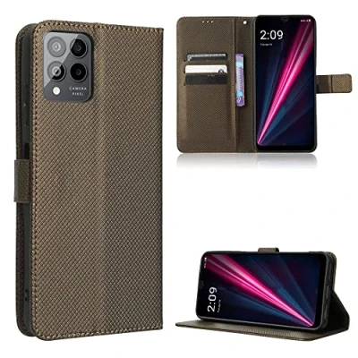 Abbildung von BAILI Lederhülle für T Mobile Phone Pro 5G/REVVL 6 5G Hülle, Flip Case mit Kartenfach Stand, Diamant Tasche Cover Etui Handyhülle 5G, Diamant02