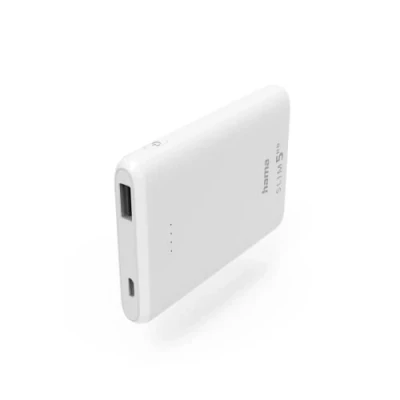 Abbildung von Hama Power Pack, Ausgang 1x USB A, Eingang Micro USB, klein und leicht Powerbank Pack &quot;SLIM 5HD&quot; 5000mAh, A 5000 mAh (3,7 V)