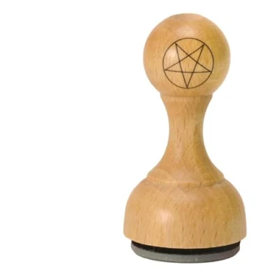Abbildung von trendaffe Pentagramm Holzstempel Bürostempel