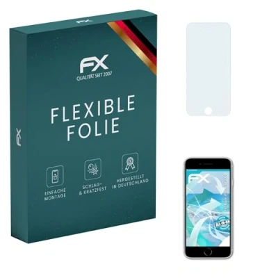 Abbildung von atFoliX Schutzfolie kompatibel mit Apple iPhone SE 2020 Folie, ultraklare und flexible FX Displayschutzfolie (3X)