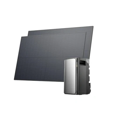 Abbildung von ECOFLOW STREAM Ultra Balkonkraftwerk mit Speicher 900W, 1,92kWh für Balkonkraftwerk, 2x 450W Solarpanel, 2300W Dual AC Anschlüsse, erweiterbar auf 11,52kWh, 6000 Ladezyklen, KI, Plug&amp;Play