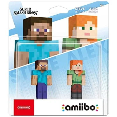 Abbildung von Nintendo Switch Spielfigur amiibo Steve &amp; Alex Super Smash Bros. Collection