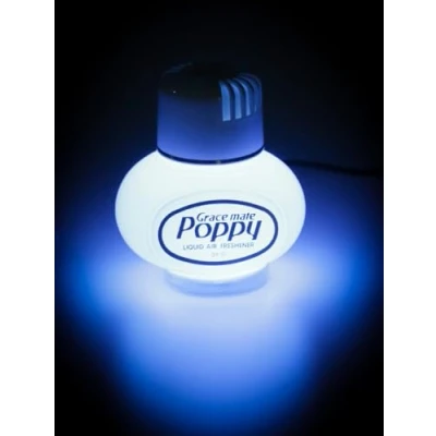 Abbildung von All Ride Lufterfrischer Original Poppy, LED Beleuchtung 5 Volt USB Stecker, LEDs 7 Farben Farbwechsel, Duft Inhalt 150 ml, für LKW, PKW (Jasmin)