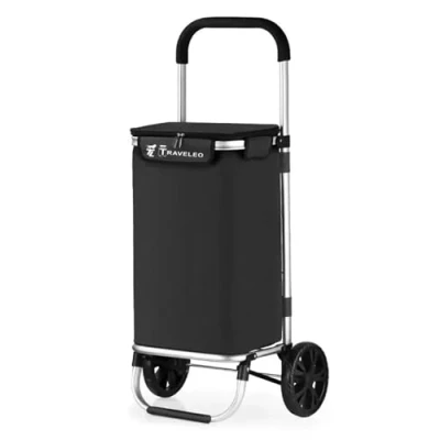 Abbildung von Cheffinger Einkaufstrolley 40L Einkaufsroller Aluminium klappbar