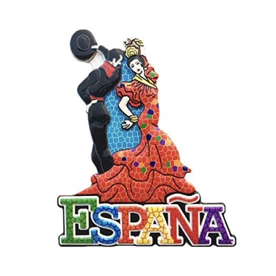 Abbildung von 3D Flamingo Barcelona Spanien Kühlschrank Magnet Tourist Souvenirs Handmade Harz Handwerk Magnetische Aufkleber Home Küche Dekoration Reise Geschenk