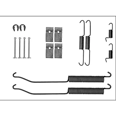 Abbildung von HELLA 8DZ 355 205 871 Zubehörsatz, Bremsbacken NISSAN: NP300 Navara Pickup, Pritsche / Fahrgestell, FORD: Ranger Mk3