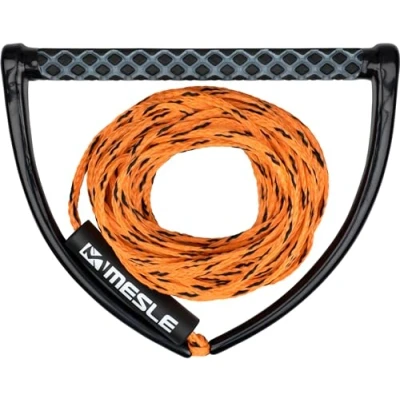 Abbildung von Wakeboard Leine One mit Griff verstellbares Seil angenehme Hantel orange