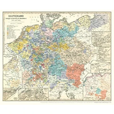 Abbildung von Historische Karte: Deutschland von Rudolph Habsburg bis Maximilian I. 1273 1492 (Plano): Weitere Darstellungen auf der um 1376; ... bei Murten 1476; Schlacht Nancy 1477